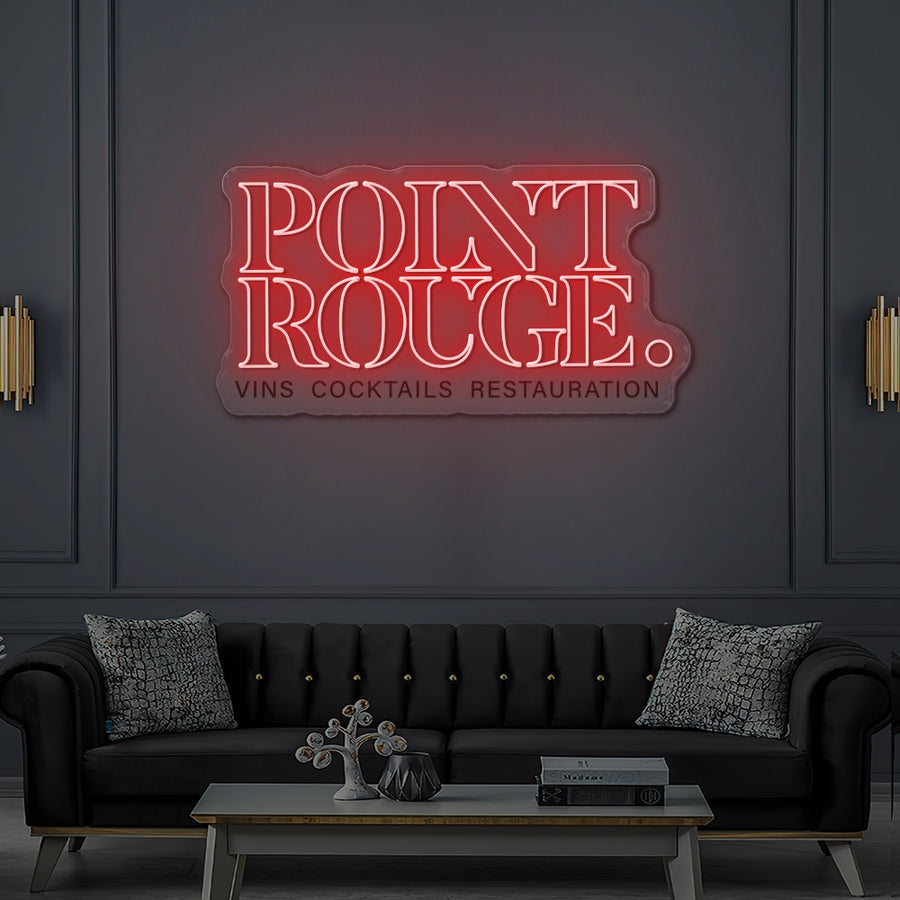 Custom LED Neon Sign with Red Dot