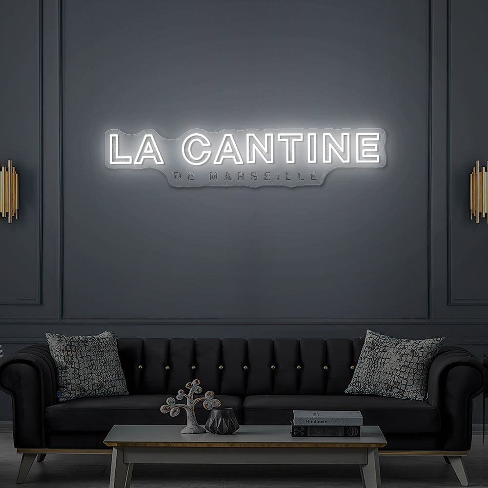 Enseigne LED Néon Personnalisée LA CANTINE DE MARSEILLE