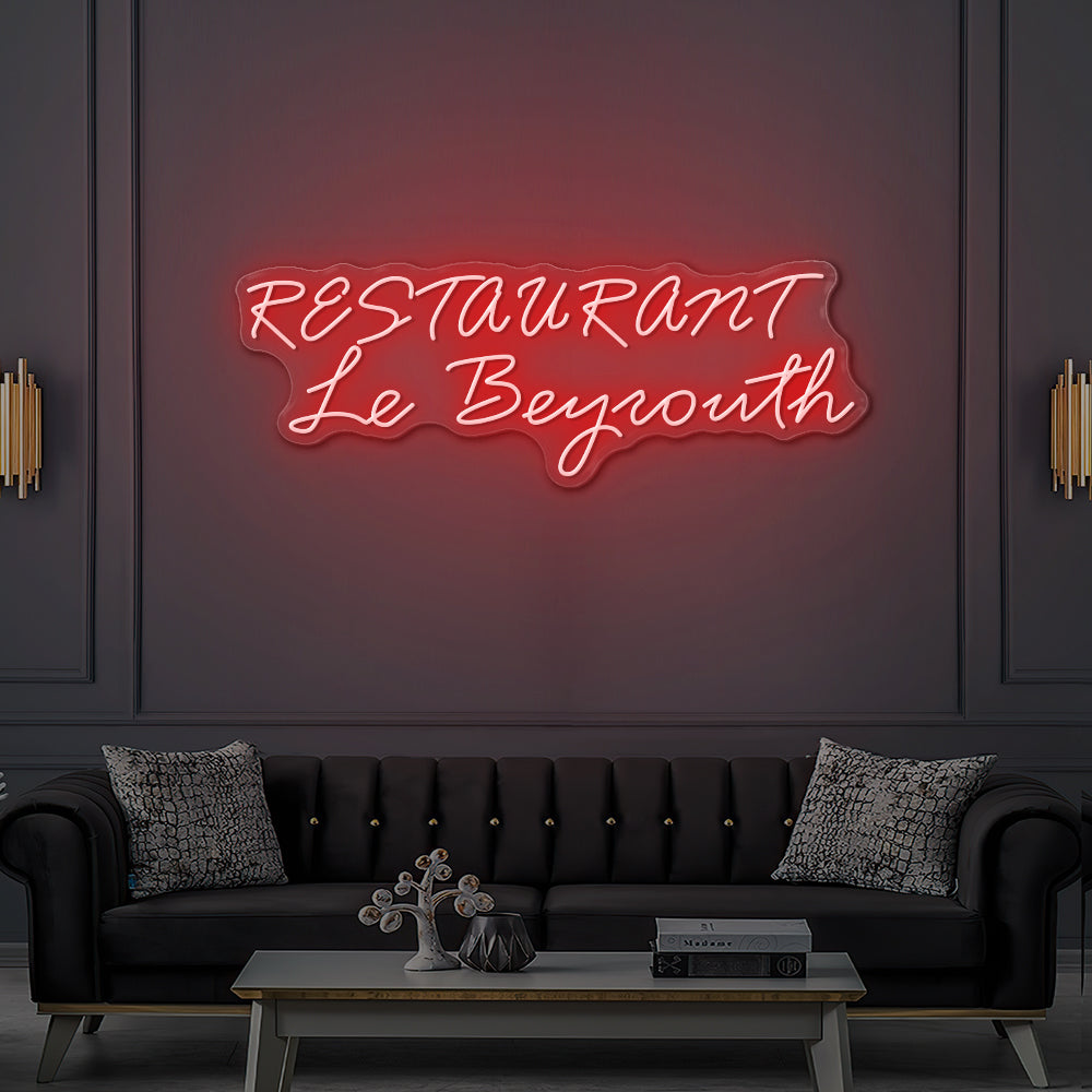 Enseigne LED Néon Personnalisée Beirut Restaurant