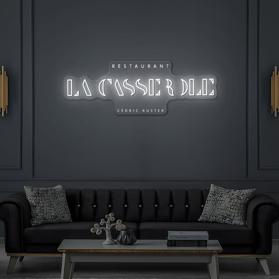 Enseigne LED Néon Personnalisée La Casserole