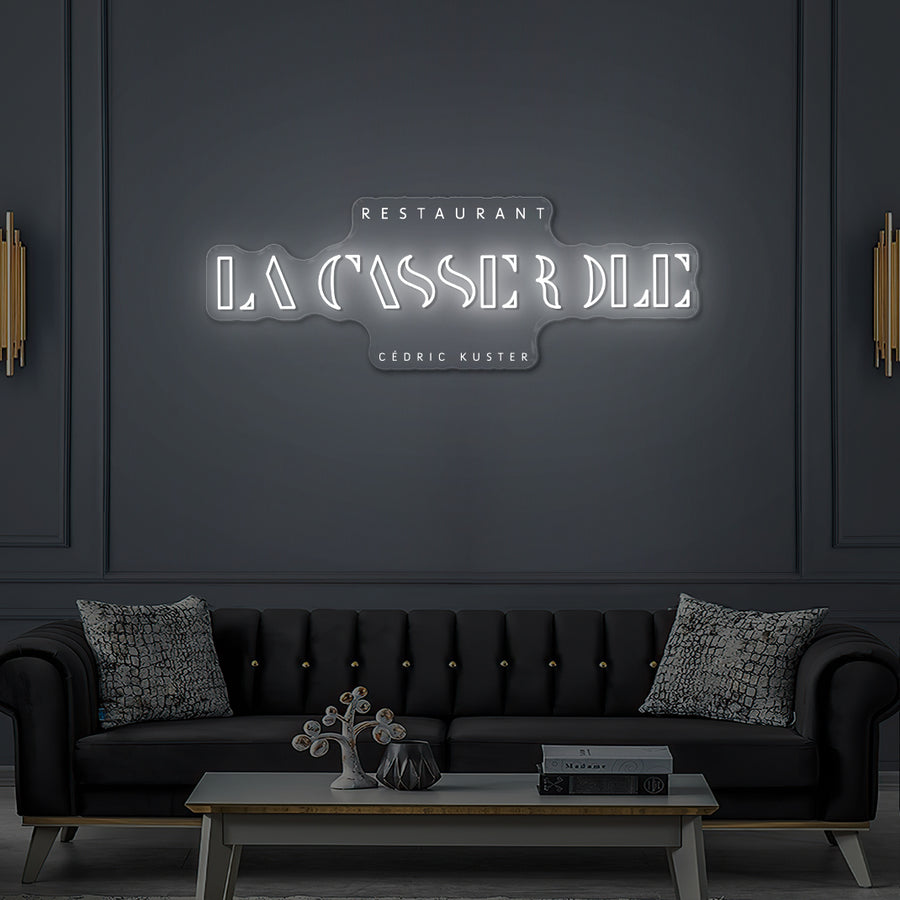 Enseigne LED Néon Personnalisée La Casserole
