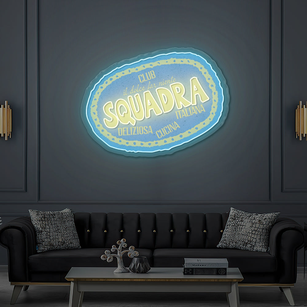 Custom LED Neon Sign SQUADRA CLUB