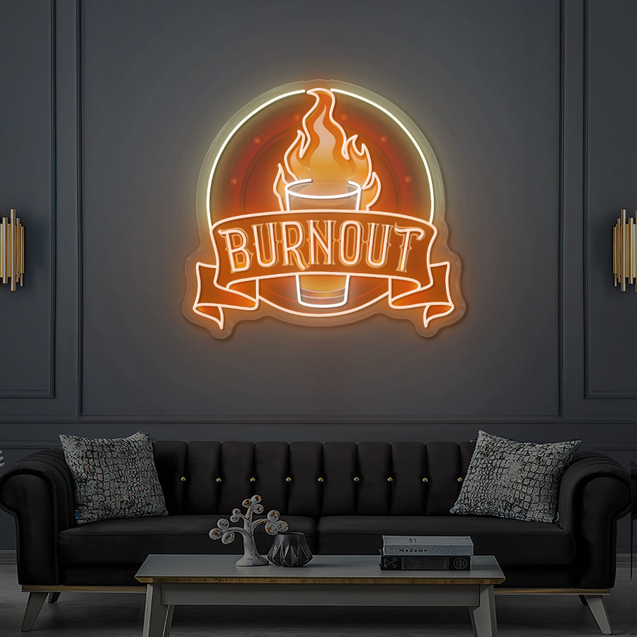 Enseigne LED Néon Personnalisée Burnout Bar
