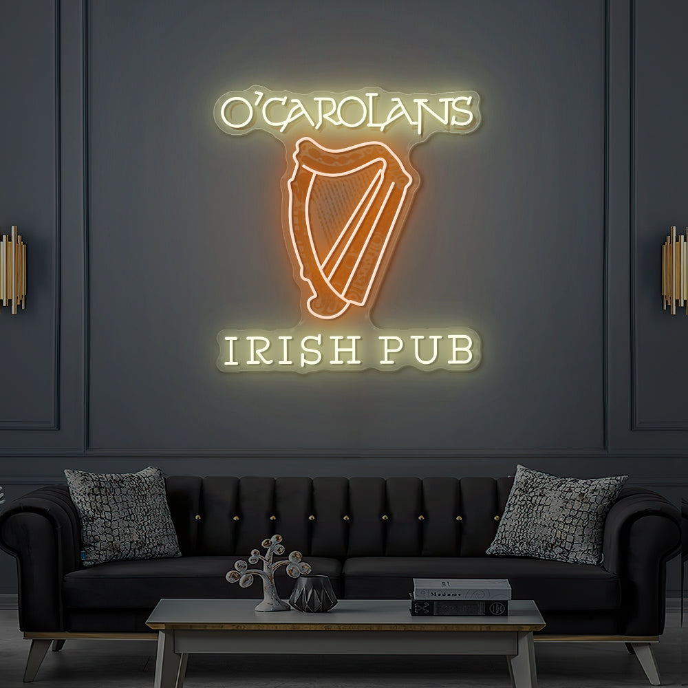 Custom LED Neon Sign O'Carolans Irish Pub