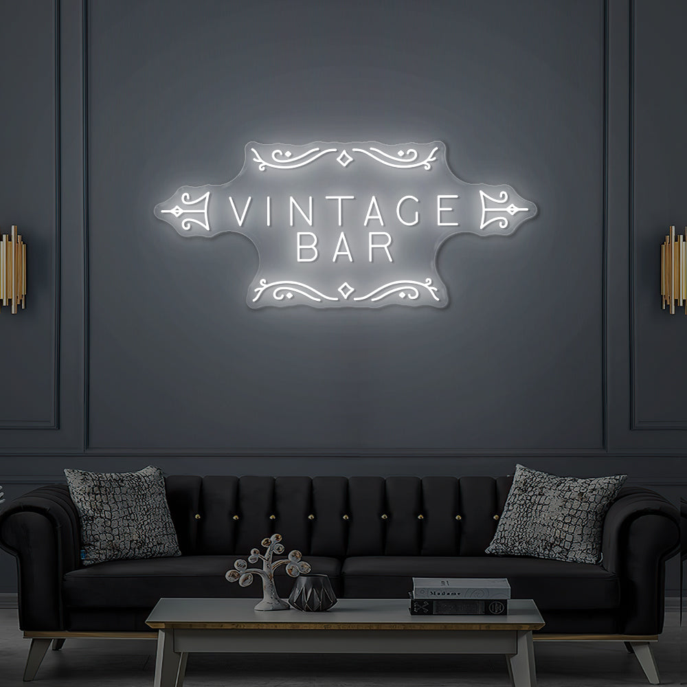 Custom LED Neon Sign VINTAGE BAR - Rum Bar & Pub