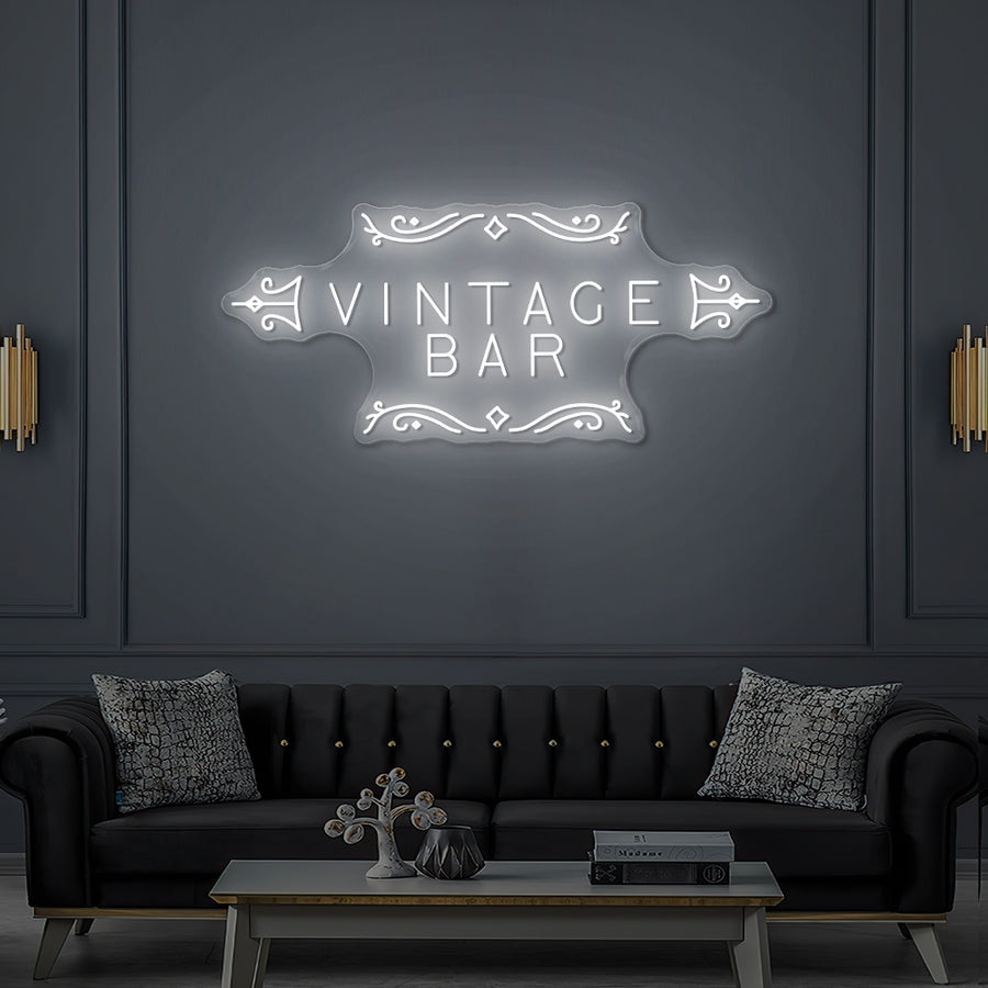 Custom LED Neon Sign VINTAGE BAR - Rum Bar & Pub