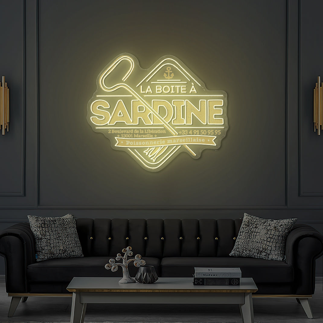 Custom LED Neon Sign The Sardine Box