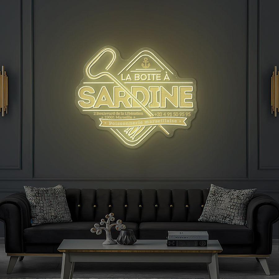 Custom LED Neon Sign The Sardine Box