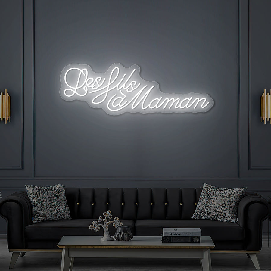 Enseigne LED Néon Personnalisée Les Fils à Maman Lille