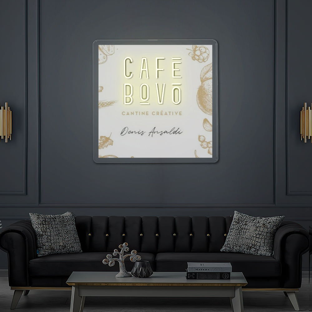 Custom LED Neon Sign for Café Bovo