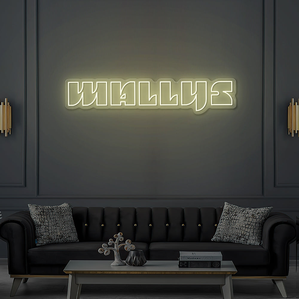 Custom LED Neon Sign for Wally's Coffee