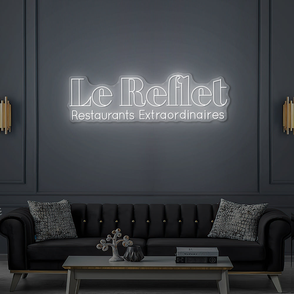 Enseigne LED Néon Personnalisée Le Reflet