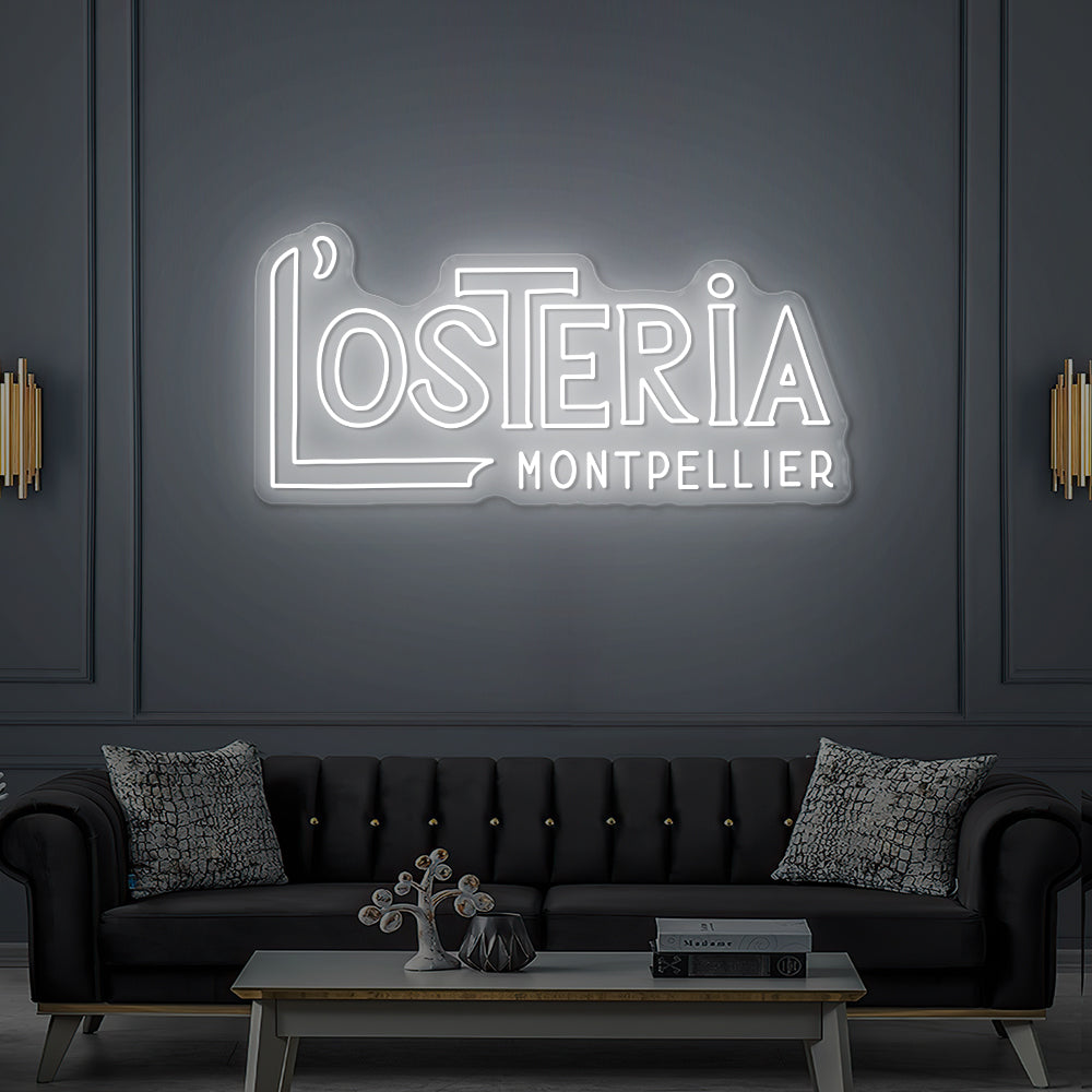 Enseigne LED Néon Personnalisée L'Osteria