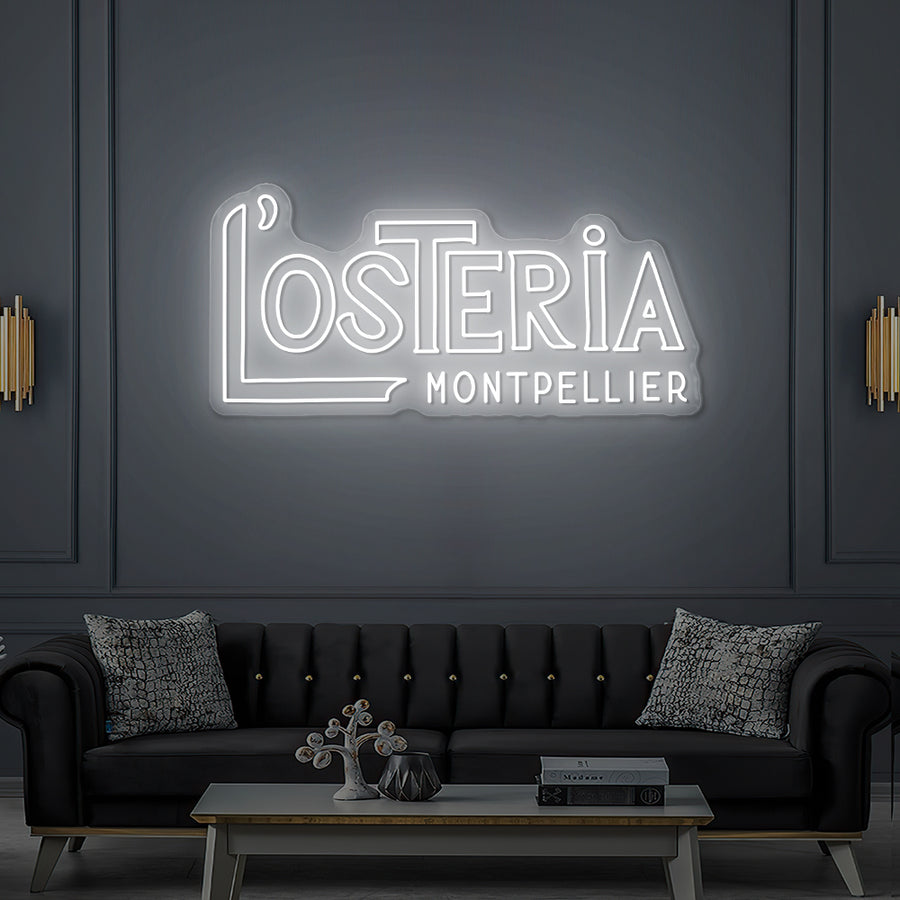 Enseigne LED Néon Personnalisée L'Osteria