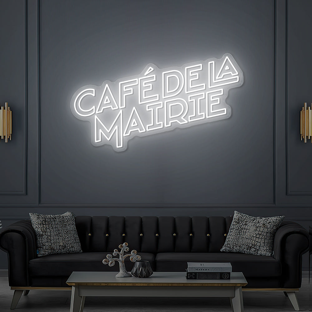 Custom LED Neon Sign for Café de la Mairie - Restaurant/Brasserie in Montpellier