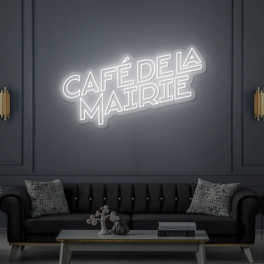Custom LED Neon Sign for Café de la Mairie - Restaurant/Brasserie in Montpellier