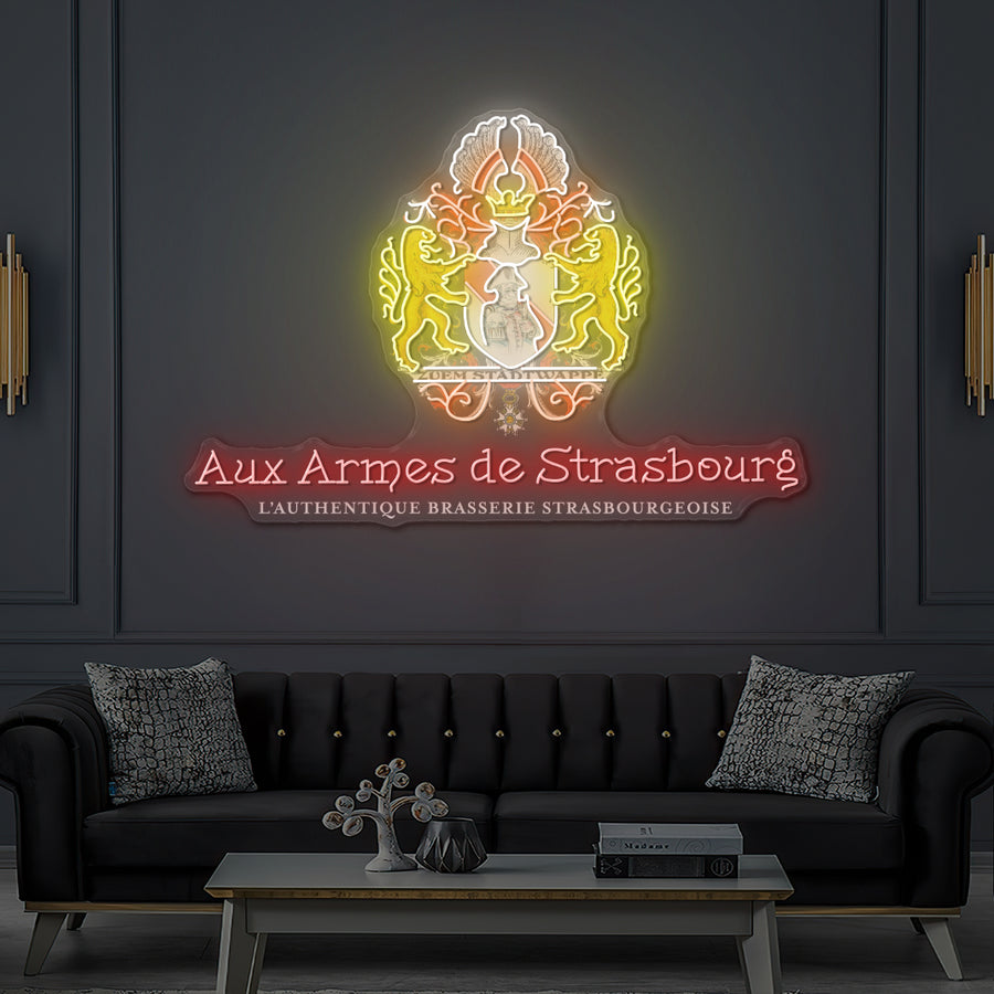 Custom LED Neon Sign with the Strasbourg Coat of Arms