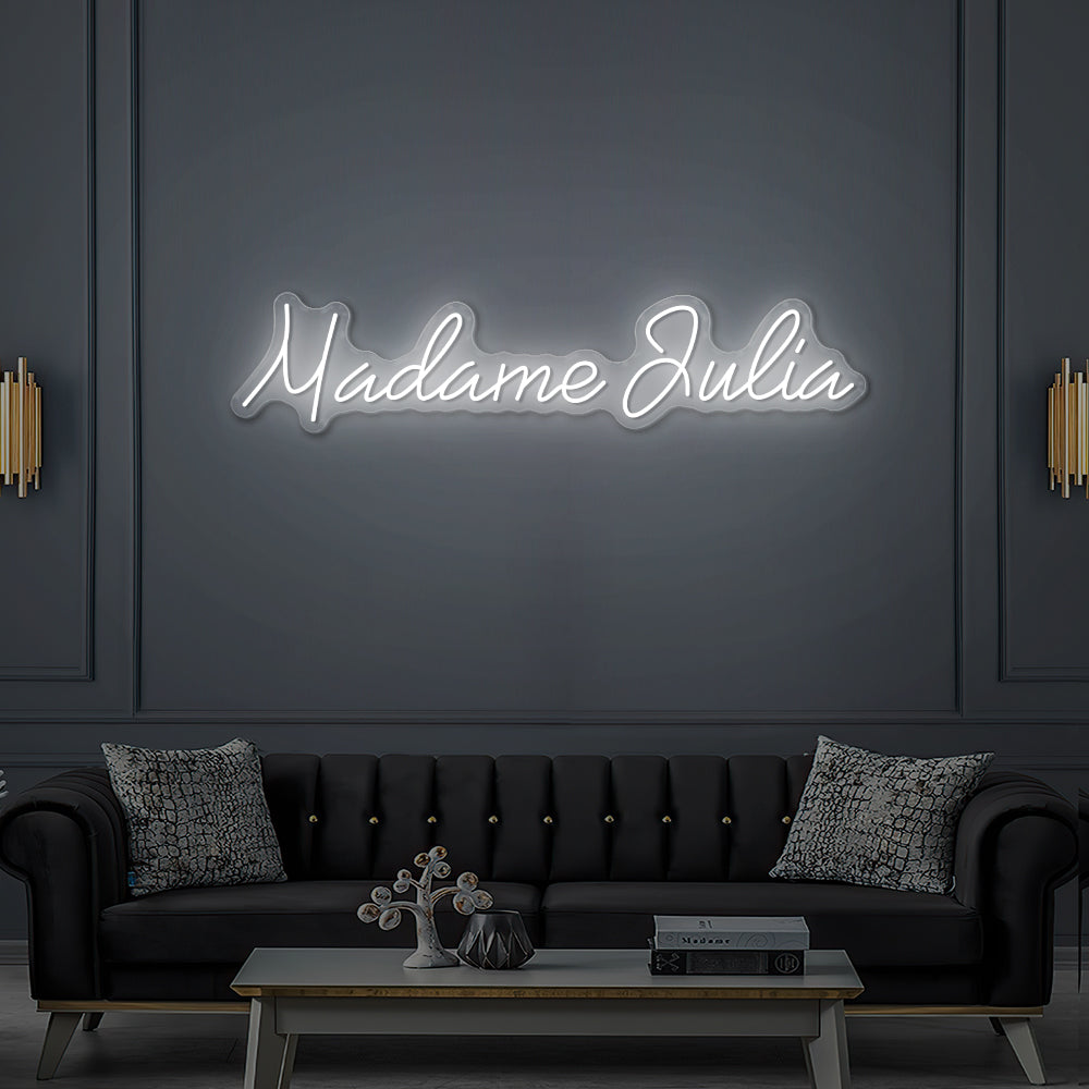 Enseigne LED Néon Personnalisée Madame Julia