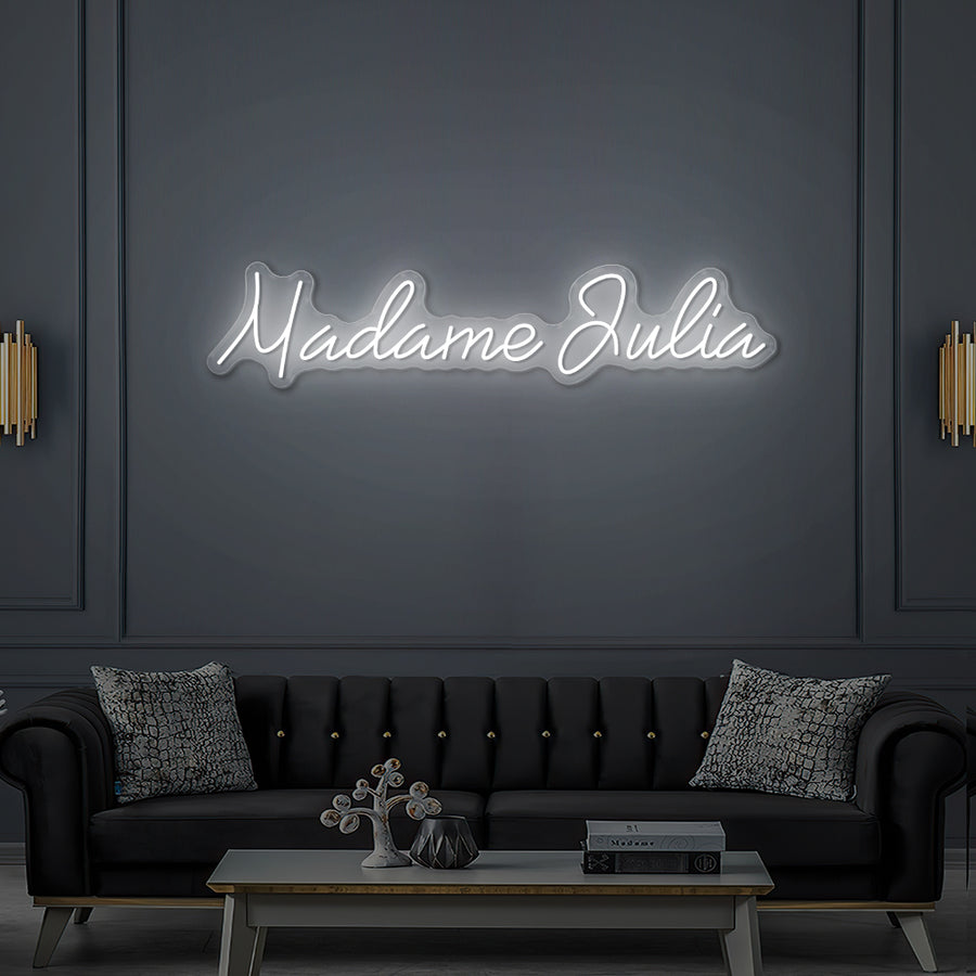 Enseigne LED Néon Personnalisée Madame Julia