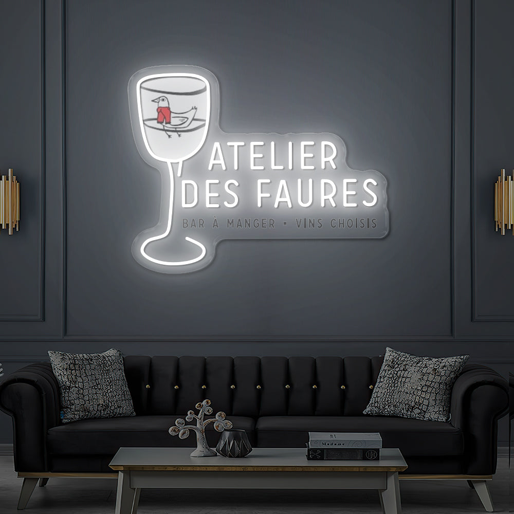 Enseigne LED Néon Personnalisée Atelier des Faures