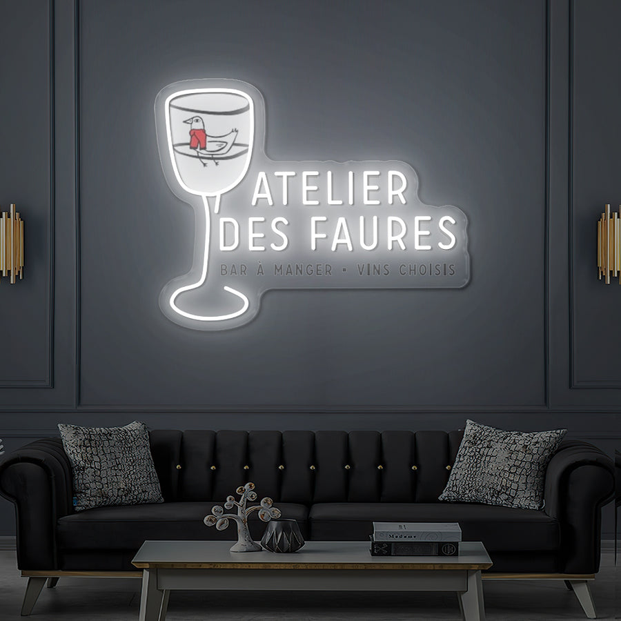 Enseigne LED Néon Personnalisée Atelier des Faures
