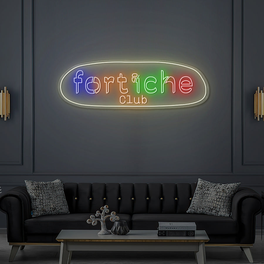 Enseigne LED Néon Personnalisée Fortiche Club - Sandwichs