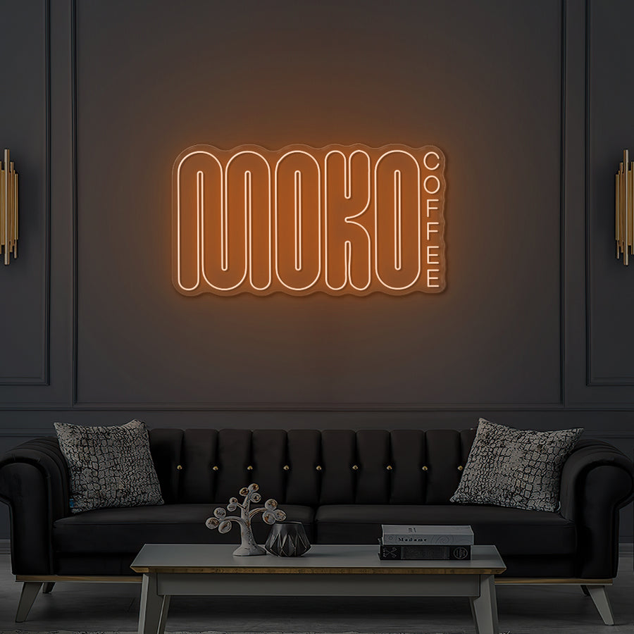 Enseigne LED Néon Personnalisée Moko Coffee