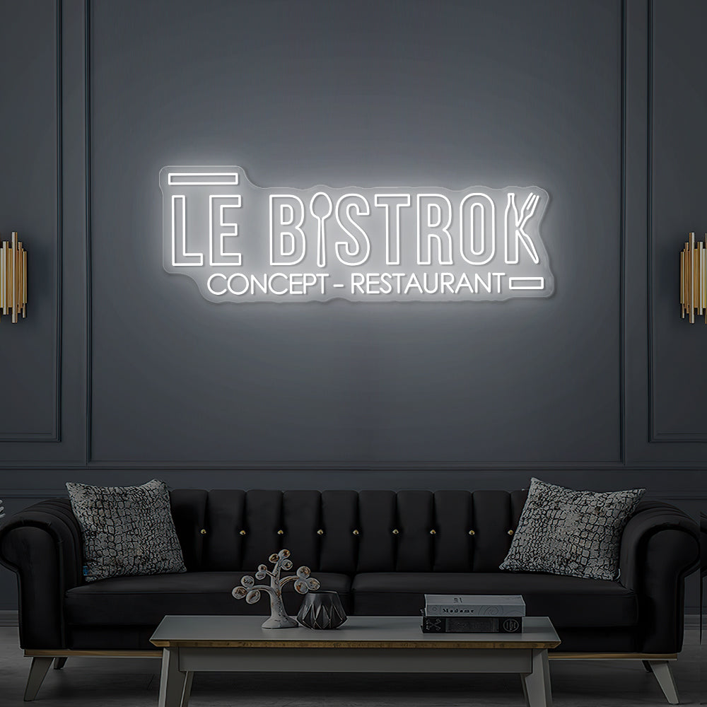 Enseigne LED Néon Personnalisée Le Bistrok Montpellier