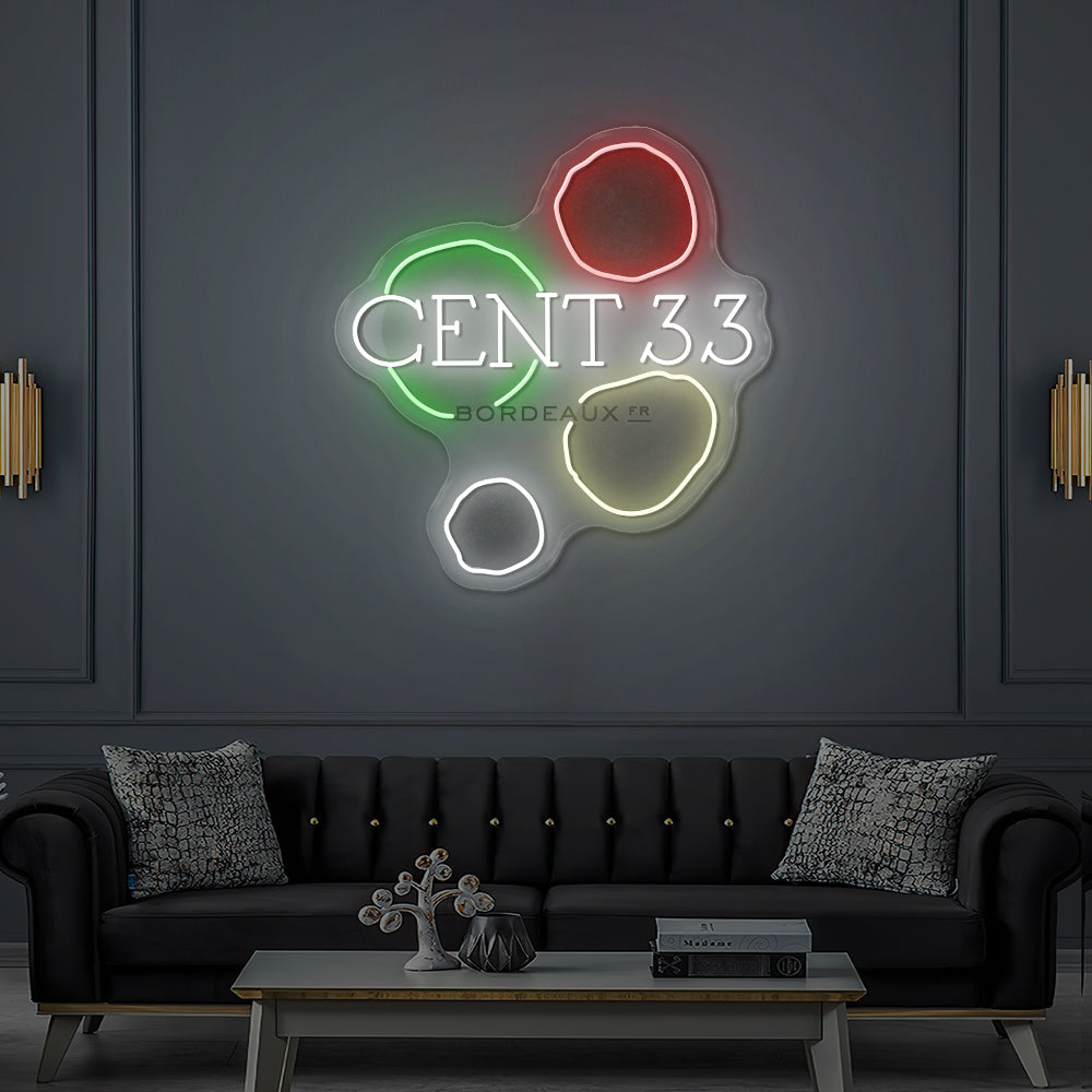 Enseigne LED Néon Personnalisée Le Cent 33