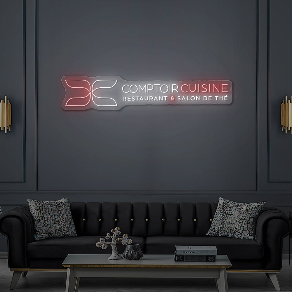 Enseigne LED Néon Personnalisée Comptoir Cuisine