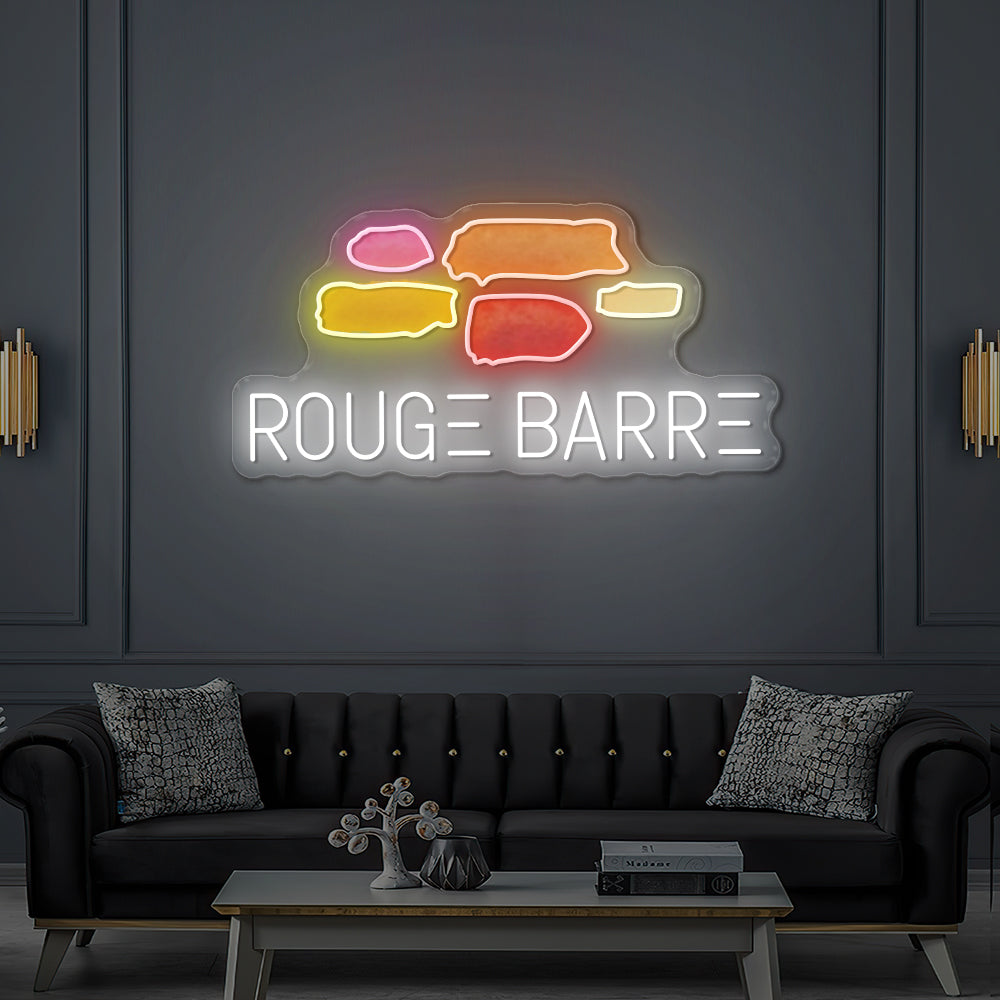 Enseigne LED Néon Personnalisée Rouge Barre