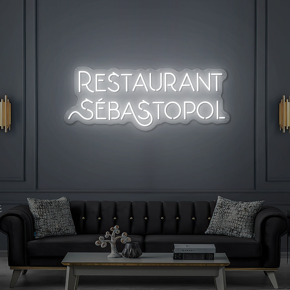 Enseigne LED Néon Personnalisée Restaurant Sébastopol