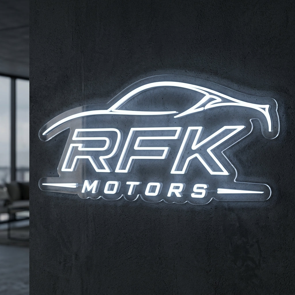 Rfk motors - Enseigne néon LED personnalisé · Waterproof