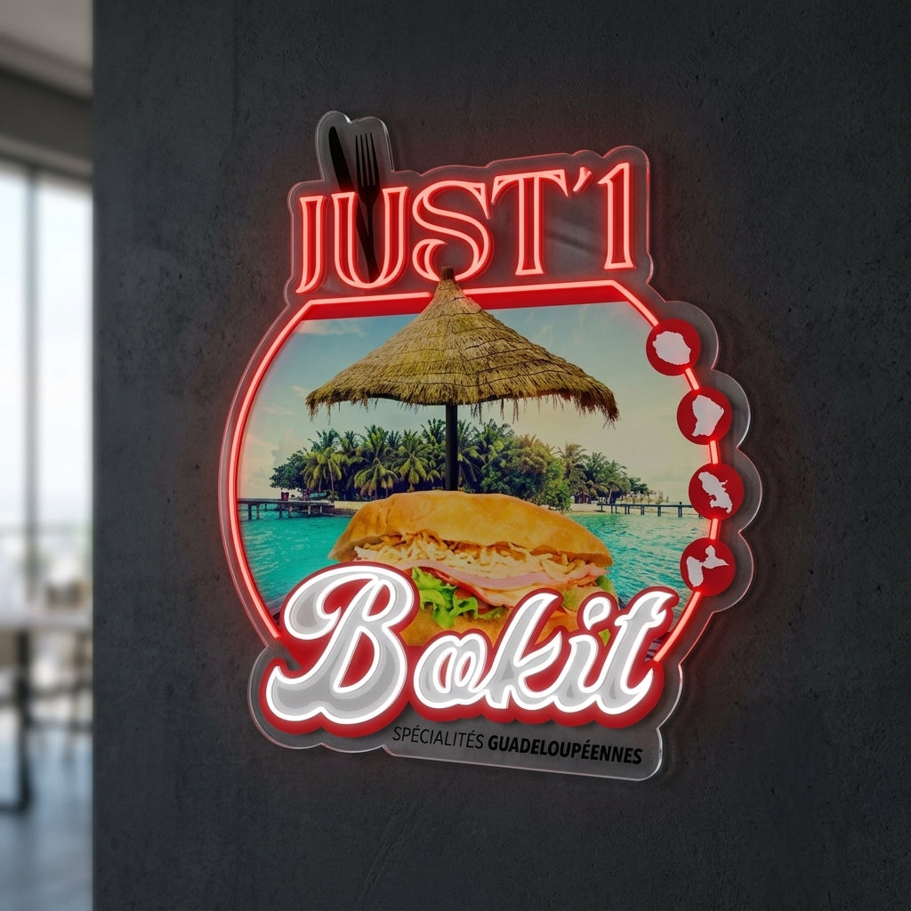 JUST'1bokit - Enseigne néon LED personnalisé