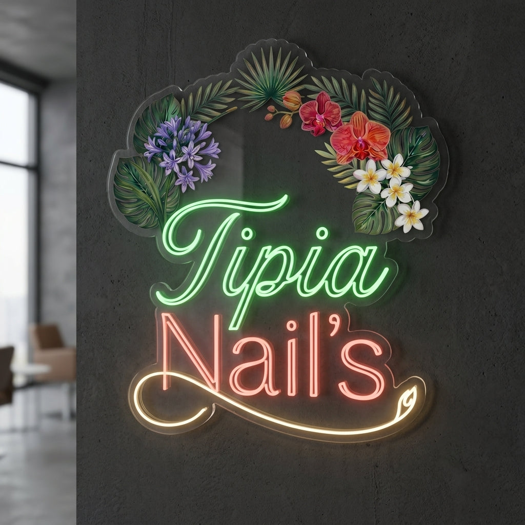 Tipia Nail's - Enseigne néon LED personnalisé