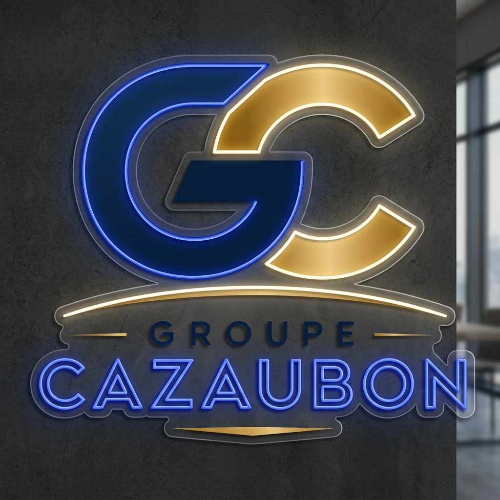 Groupe cazaubon - Enseigne néon LED personnalisé