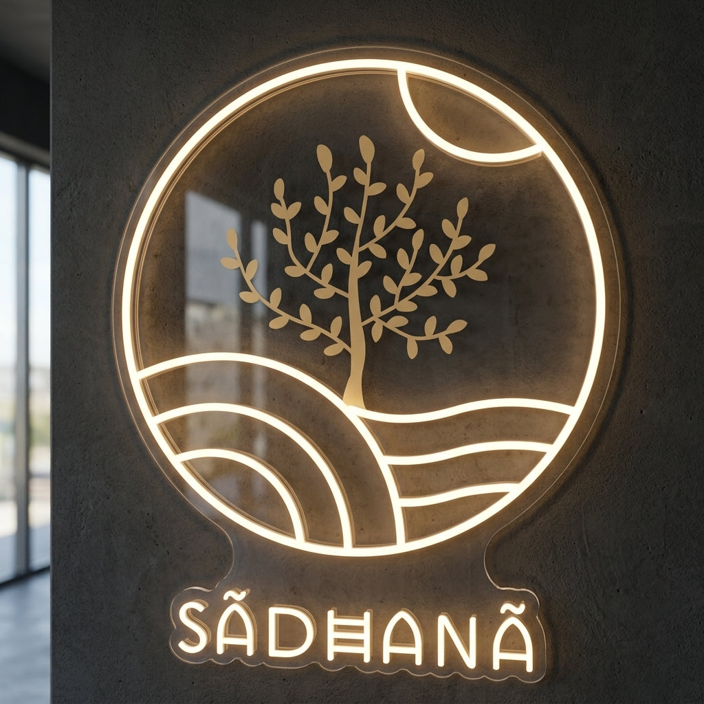 Sãdhanã - Enseigne néon LED personnalisé