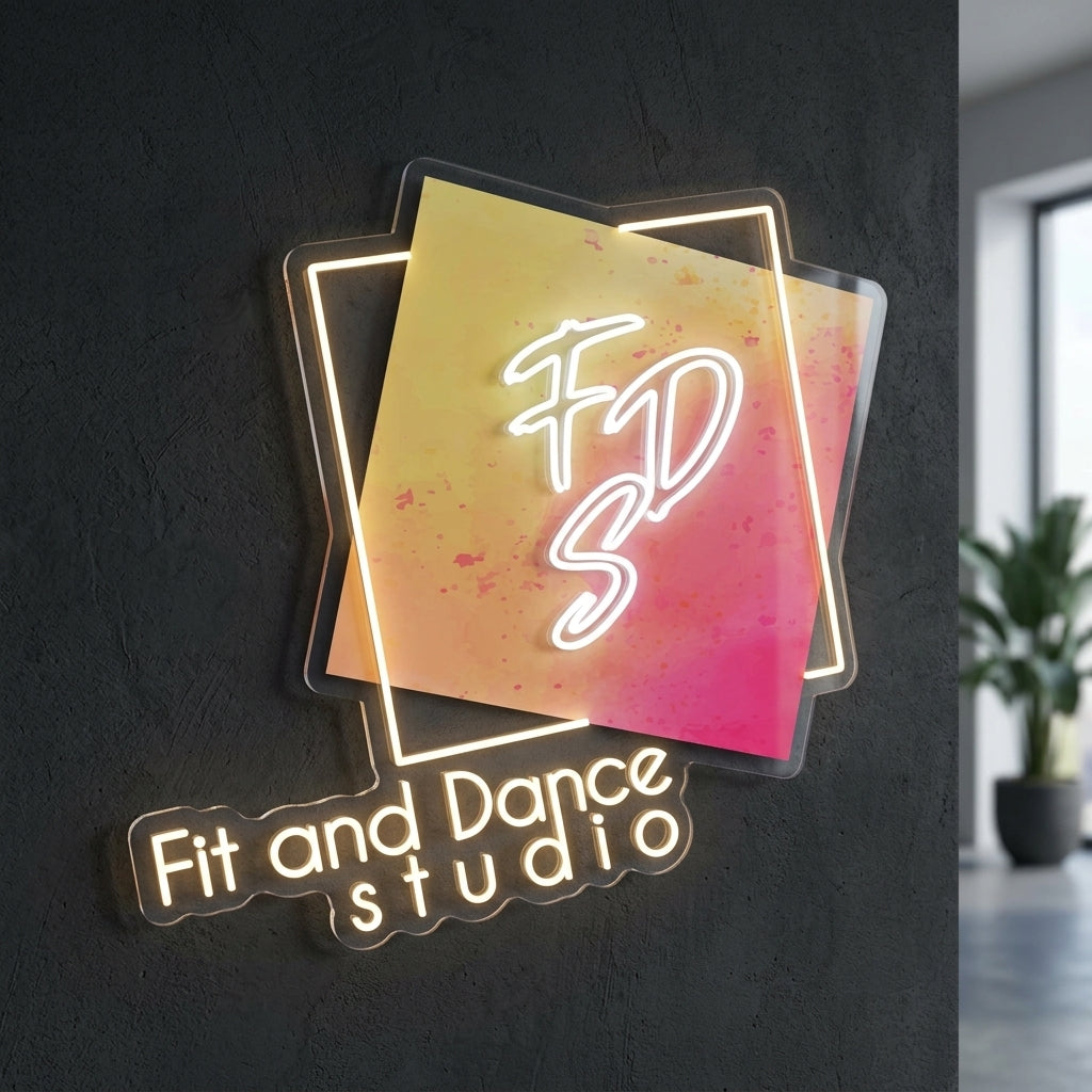 Fit and Dance Studio - Enseigne néon LED personnalisé