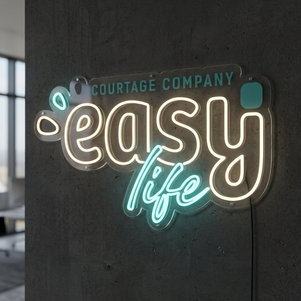 Easy Life Courtage Company - Enseigne néon LED personnalisé