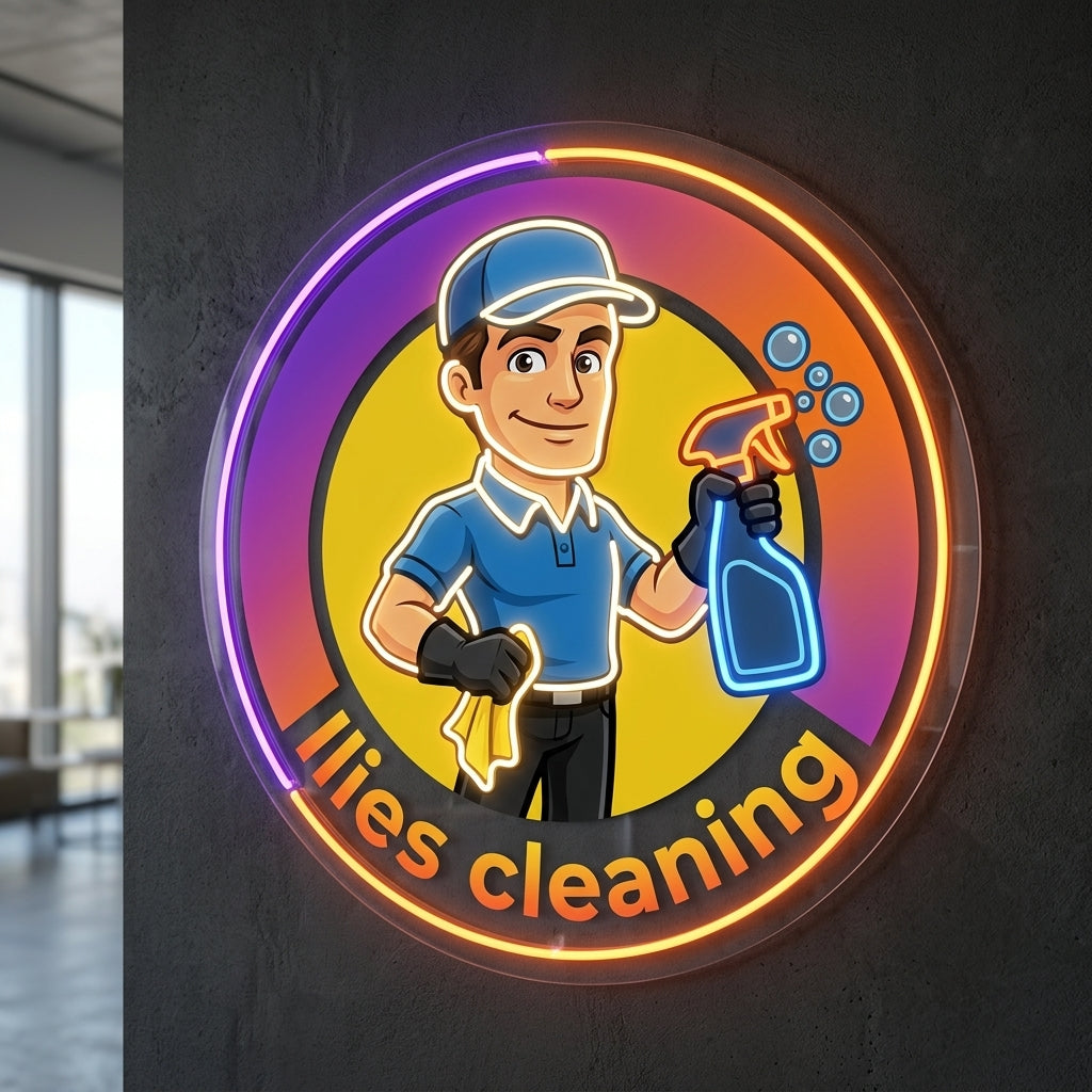 Ilies cleaning - Enseigne néon LED personnalisé