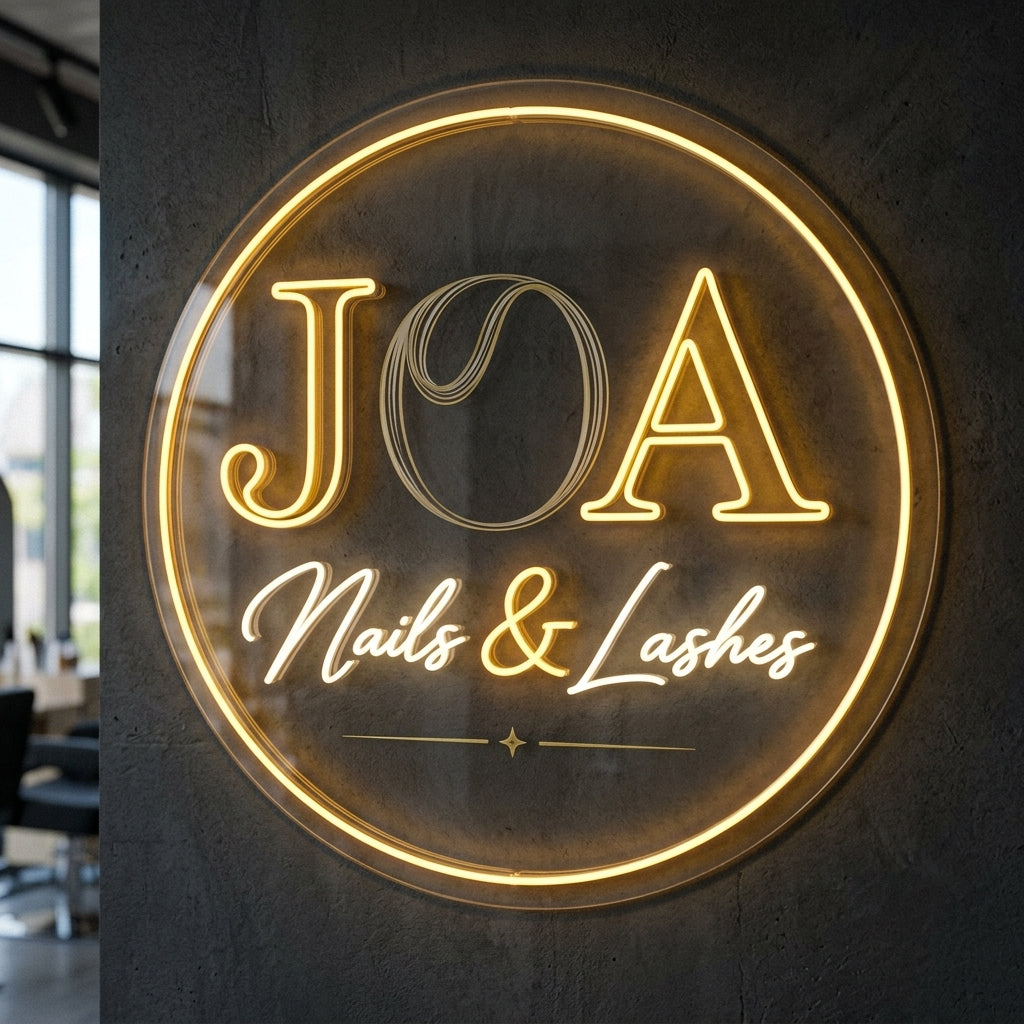 JOA Nails & Lashes - Enseigne néon LED personnalisé