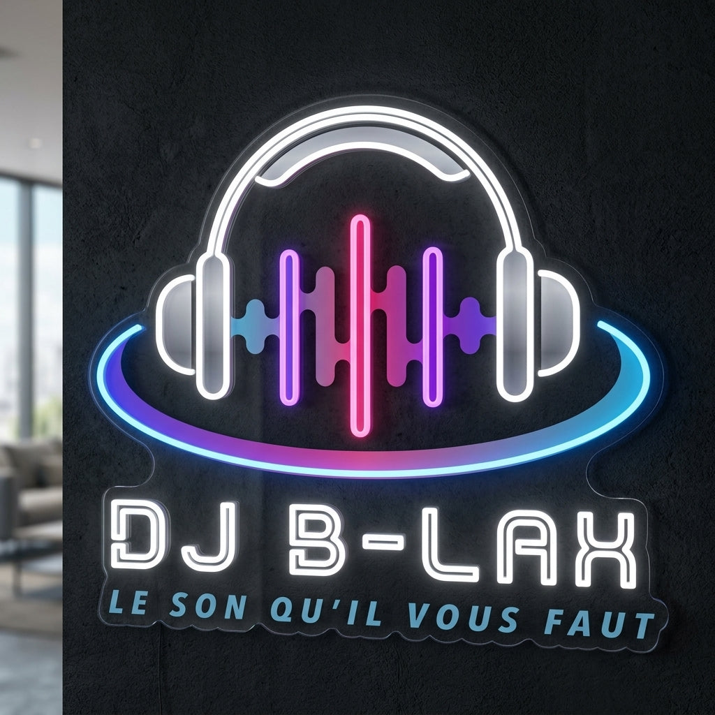 DJ B-LAX - Enseigne néon LED personnalisé