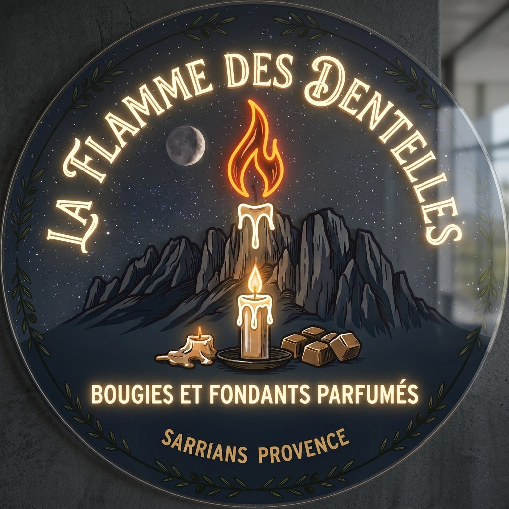La flamme des Dentelles - Enseigne néon LED personnalisé
