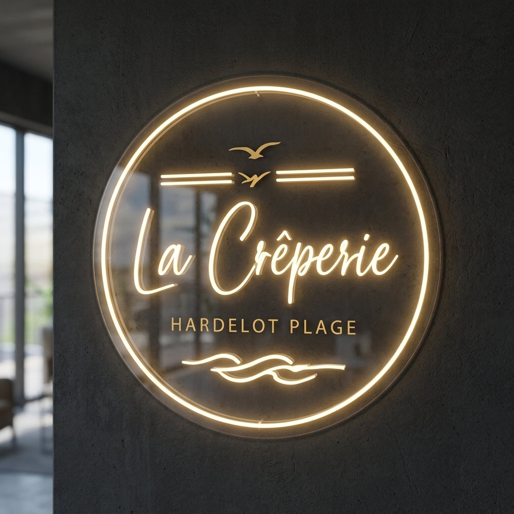 SARL la crêperie - Enseigne néon LED personnalisé