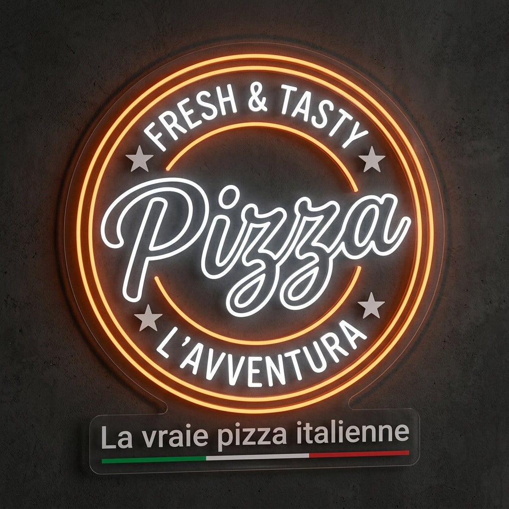 Pizzeria L avventura - Enseigne néon LED personnalisé