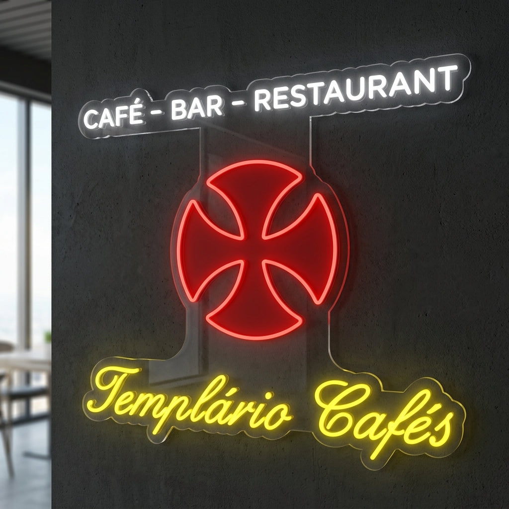 Templario cafés - Enseigne néon LED personnalisé