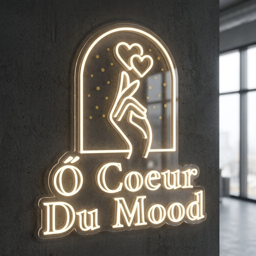 ŐCoeurDuMood - Enseigne néon LED personnalisé