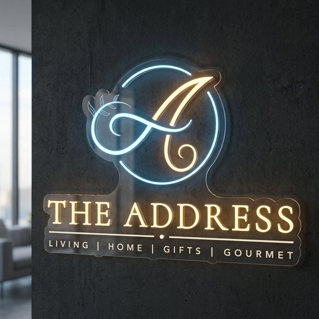 The Address - Enseigne néon LED personnalisé