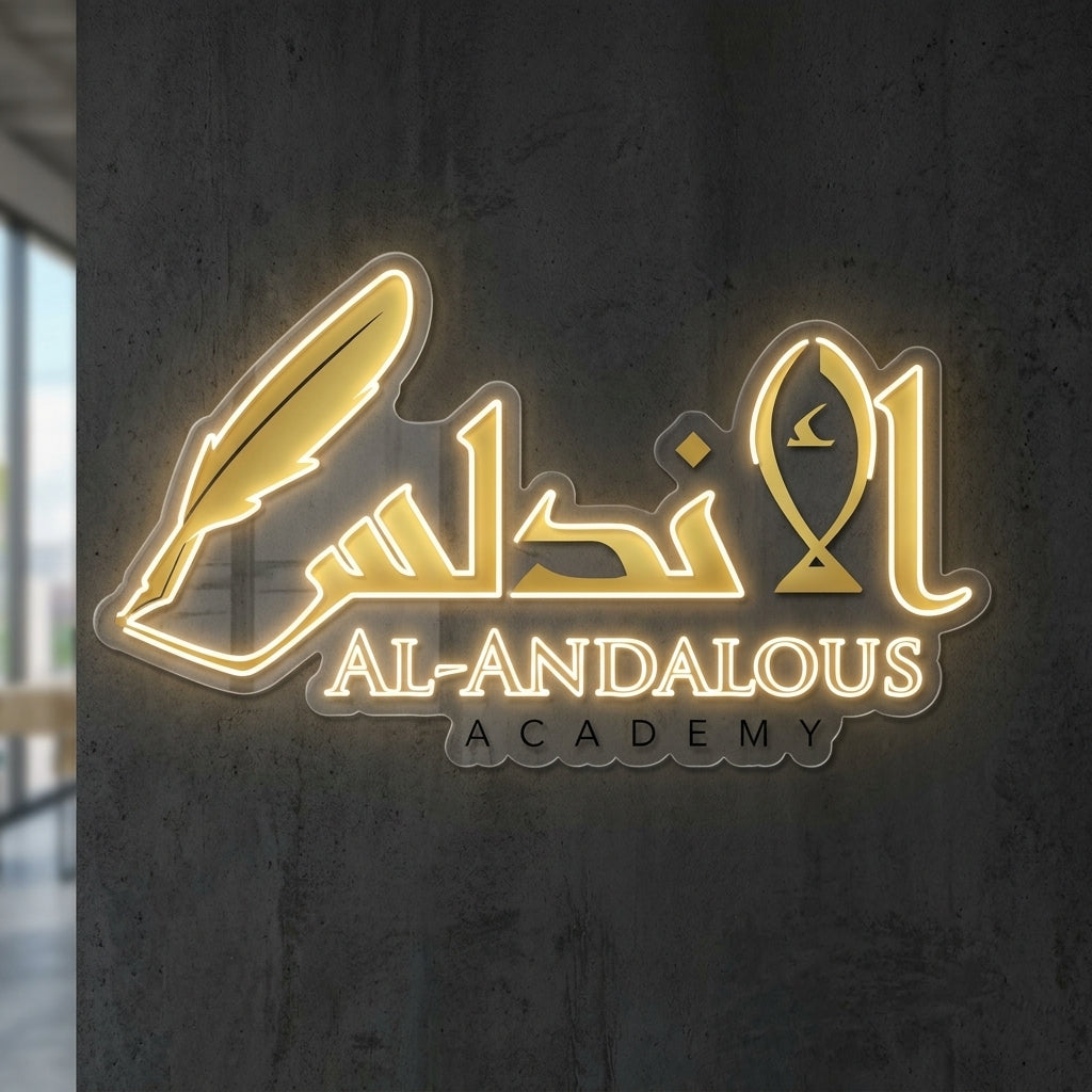 Al andalous Academy - Enseigne néon LED personnalisé
