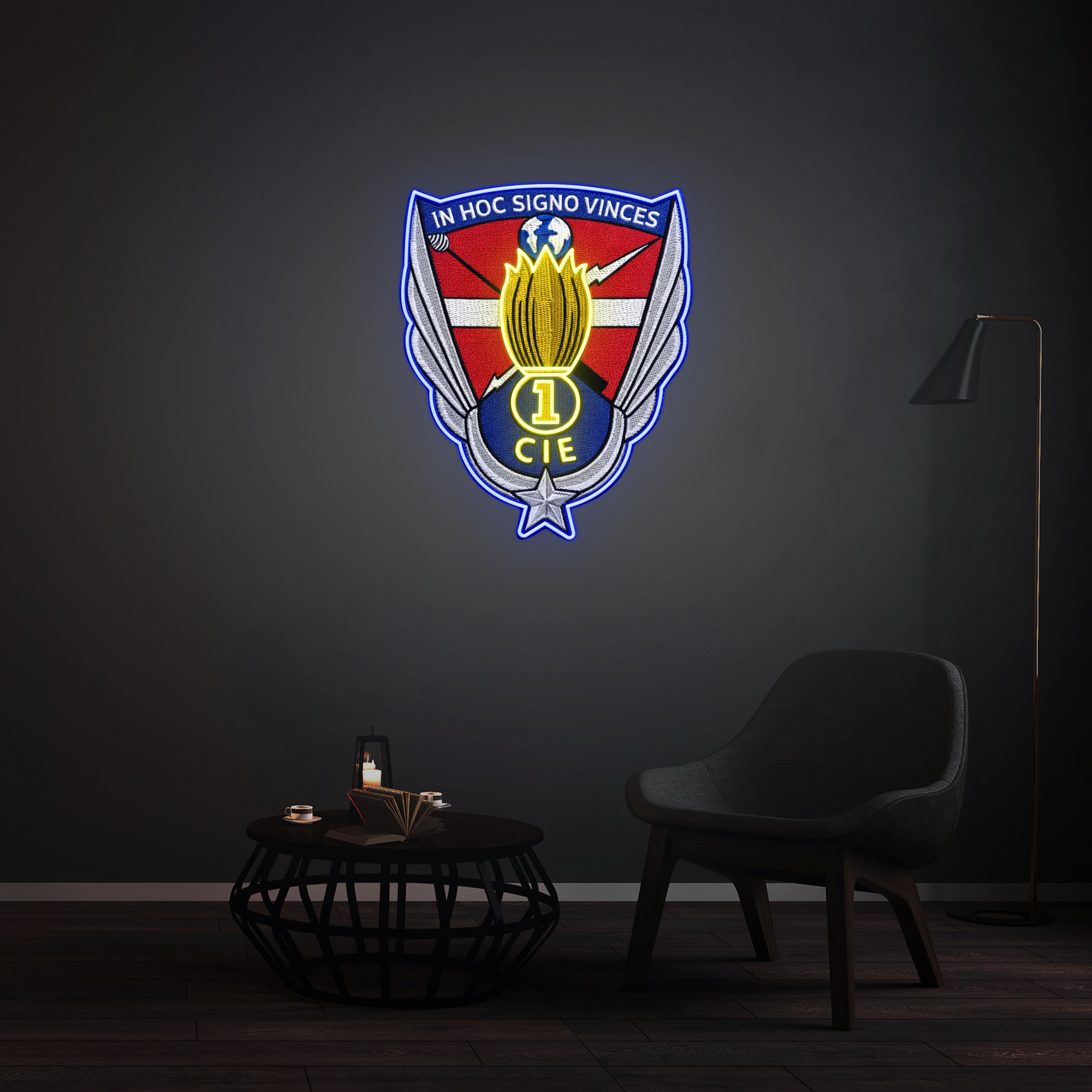 Personnalisation Enseigne LED Néon - IN HOC SIGNO VINCES